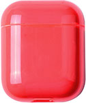 Чехол для наушников Eva Apple AirPods 1/2 - Прозрачно-Красный (CBAP24TRR)