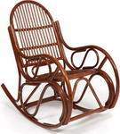 Кресло-качалка Tetchair VIENNA (разборная) / без подушки / ротанг top quality, 58x133x102 см, Pecan (орех), 13397