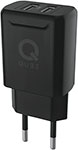 Сетевое з/у QUB QWC24BLK (2 USB, 2.4A, цвет черный)
