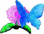 3D Головоломка Crystal Puzzle Бабочка голубая м